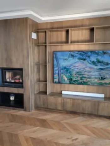 Création bibliothèque sur mesure dans un appartement à Ajaccio , Ajaccio, Menuiserie Valenti Frères